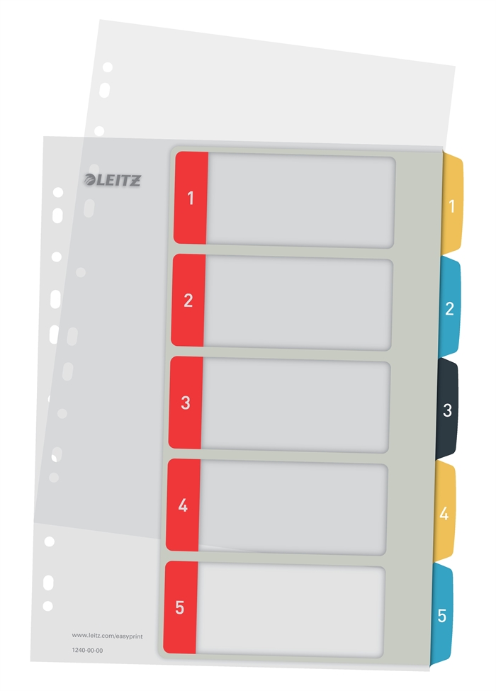 Leitz Register z zavihki PP A4+ 1-5 Cosy barve