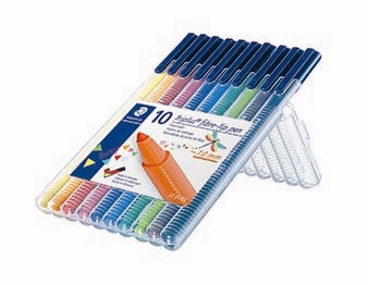 Staedtler Fiberpen Triplus Color 1,0 mm, komplet 10 kosov.