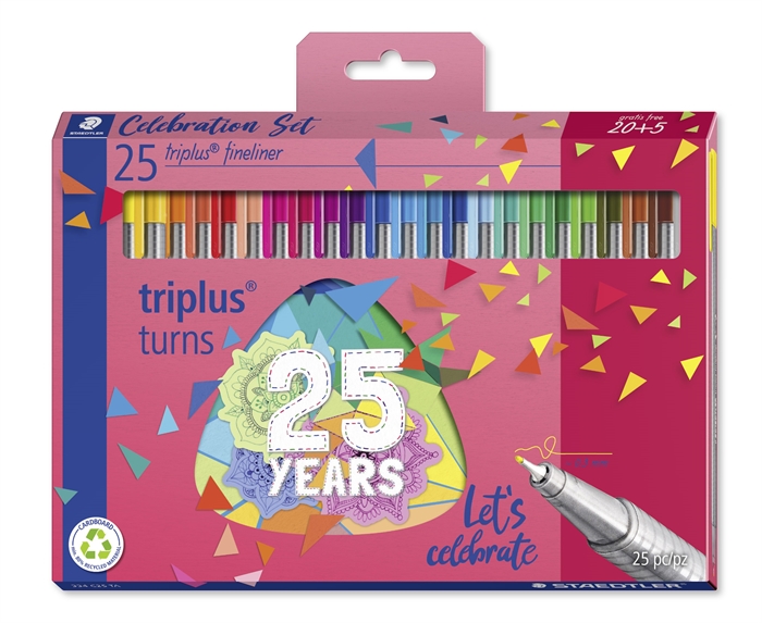 Staedtler Fineliner Triplus 0,3 mm set za 25. obletnico (20+5)