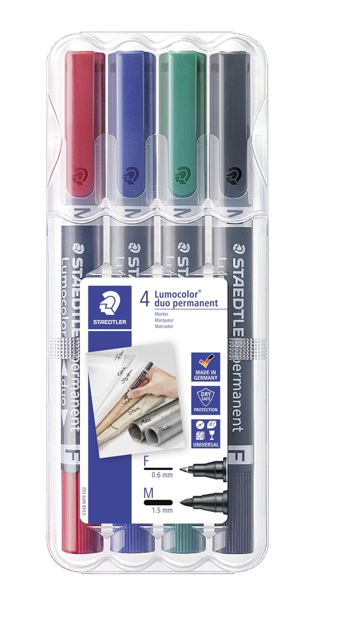 Staedtler marker Lumocolor Duo Perm 0,6-1,5 mm sortirano (4)