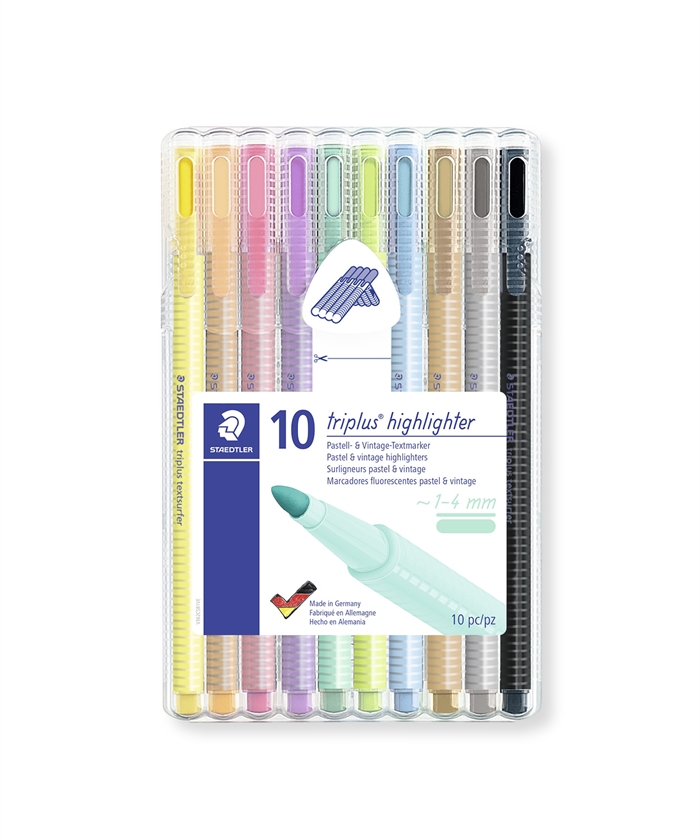 Staedtler Highlighter Textsurfer Triplus pastel set 10