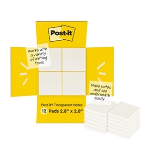 3M Post-it listki prozorni 73 x 73 mm - paket 12 kosov