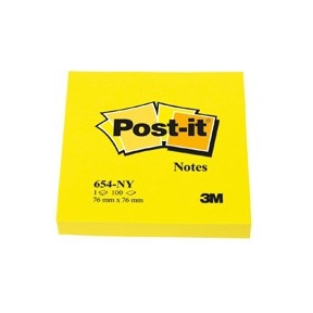 3M Post-it listki 76 x 76 mm, neonsko rumeni