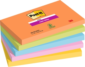 3M Post-it lističi super lepljivi Boost 76 x 127 mm, - 90 listov - 5 paketov