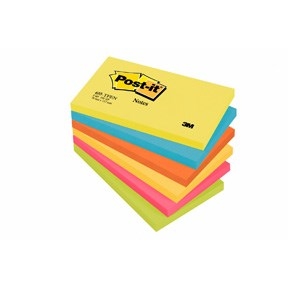 3M Post-it listki 76 x 127 mm, Energetic - 6 paket