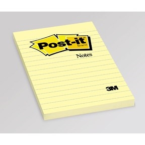 3M Post-it listki 102 x 152 mm, črtasti rumeni