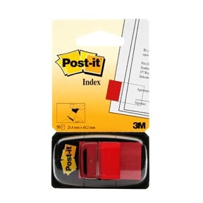 3M Post-it Indexfaner 25,4 x 43,2 mm, rdeča