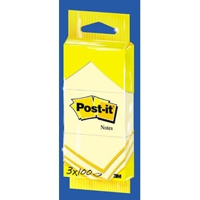 3M Post-it listki 38 x 51 mm, rumeni - 3 pakiranja