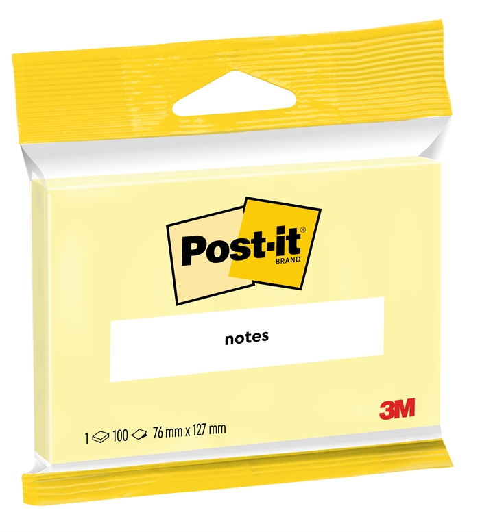 3M Post-it Canary Yellow 76 x 127 mm, 100 listov