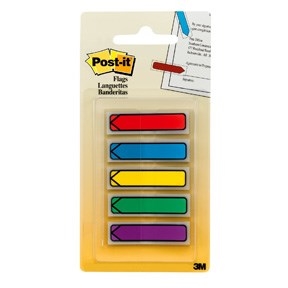 3M Post-it kazalke 11,9 x 43,1 mm, "pil" razn. barve - 5 paketov