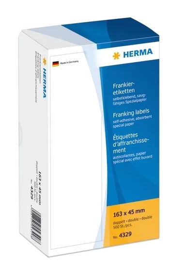 HERMA etikete za frankiranje dvojne 163 x 45 mm, 500 kos.