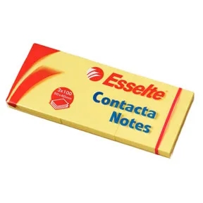 Esselte Contacta Zapiski 50x40 mm, rumena - 3 paketi