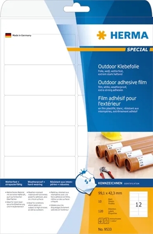 HERMA etikete film ekstra močne 99,1 x 42,3 mm, 120 kos.