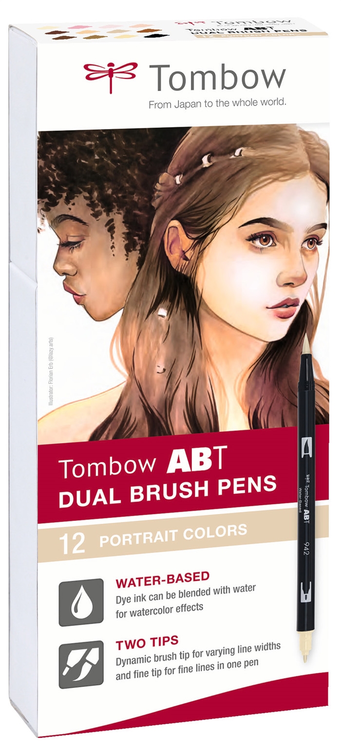 Tombow Marker ABT Dual Brush 12P-4 Portrait colors (12)