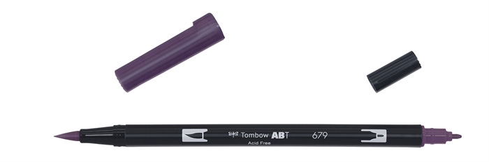 Tombow Marker ABT Dual Brush 679 temno sliva