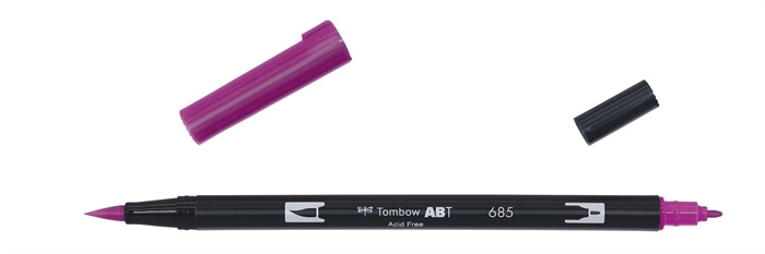 Tombow Marker ABT Dual Brush 685 globoko magenta