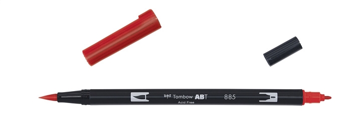 Tombow Marker ABT Dual Brush 885 toplo rde?