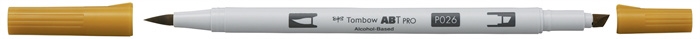 Tombow Marker alkohol ABT PRO Dual Brush 026 rumeno zlato