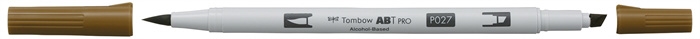 Tombow Marker alkohol ABT PRO Dual Brush 027 temno oker