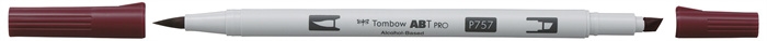 Tombow Marker alkohol ABT PRO Dual Brush 757 port red