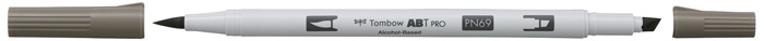 Tombow Marker alkohol ABT PRO Dual Brush N69 toplo siv 4