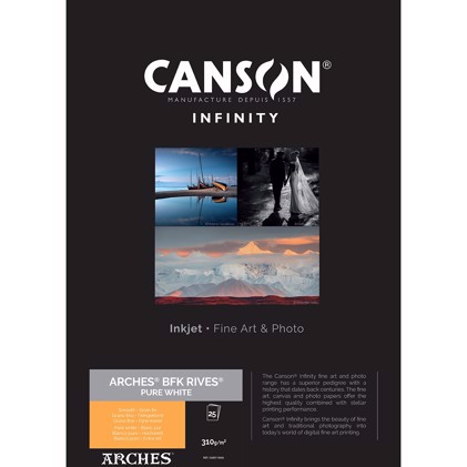 Canson BFK Rives (Pure White) 310 - A3+, 25 listov