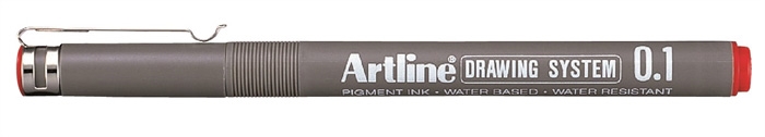 Artline Drawing System 0.1 rdeča