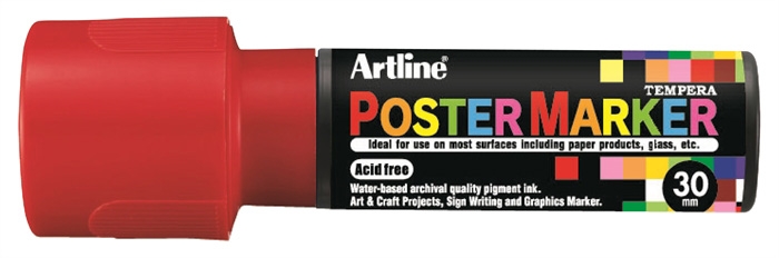 Artline Poster Marker 30 rdeča