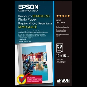 Epson Premium Polsijajni Foto Papir - 10x15cm - 50 listov