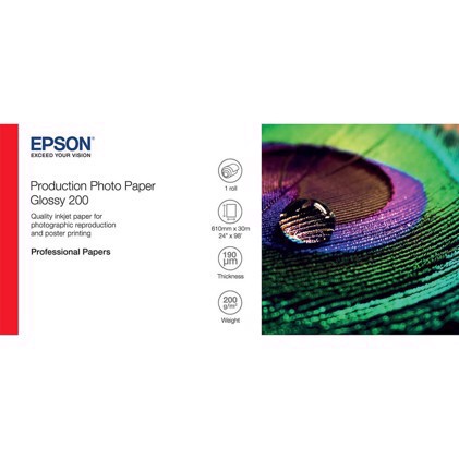 Epson Production Photo Paper Glossy 200g/m² - 24" x 30 metrov