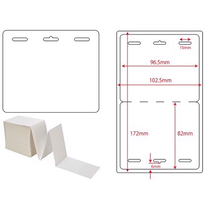 Zna?ka za obiskovalce, 96,5 mm X 82 mm - z luknjo za obešanje