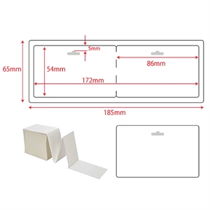 Zna?ka za obiskovalce, 54 mm X 86 mm - z luknjo za obešanje