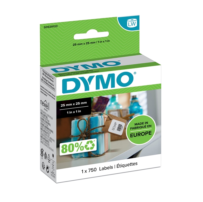 Dymo LabelWriter 25 mm x 25 mm večnamenski nalepke.