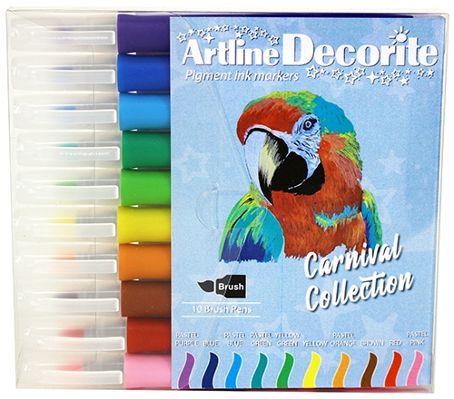 Artline Decorite čopič pastel 10-set