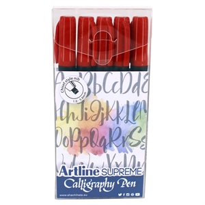 Artline Supreme Kalligrafski Svinčnik 5 - set rdeče barve