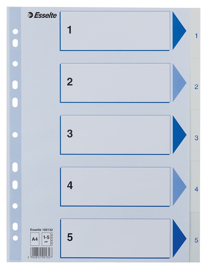 Esselte Register PP A4 1-5 bel