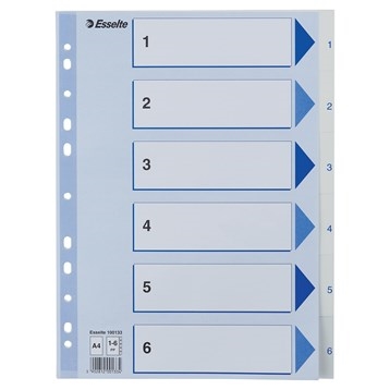 Esselte Register PP A4 1-6 bel