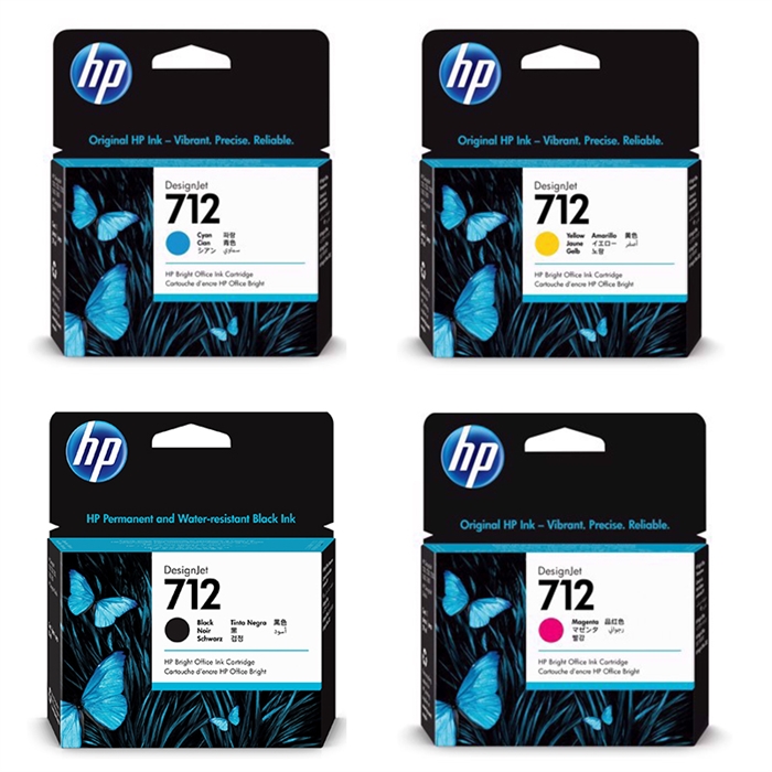 Potpuni set HP 712 tintnih uložakov za HP Designjet