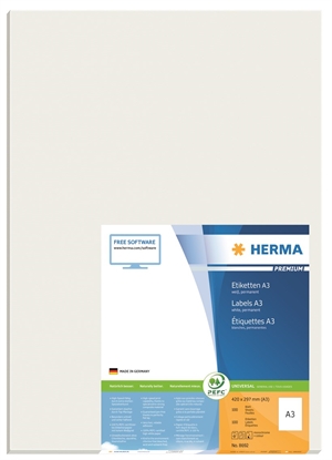 HERMA etikete Premium A3 100 420 x 297 mm, 100 kos.