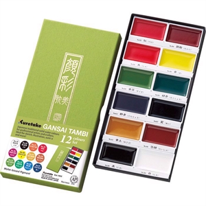 ZIG GANSAI TAMBI Aquarelle 12 barvni set