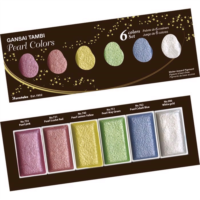 ZIG GANSAI TAMBI PEARL COLORS Set 6 barv