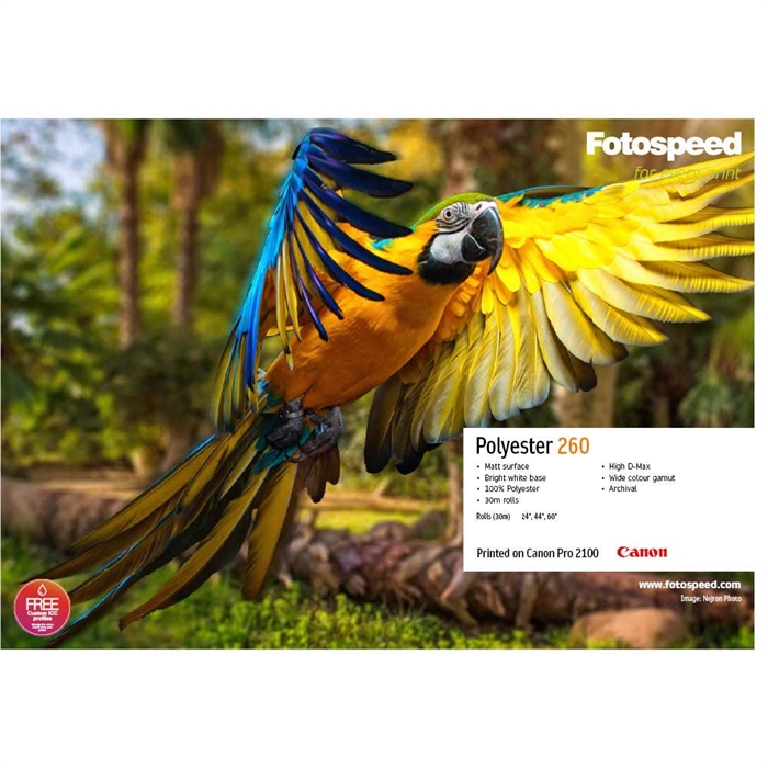 Fotospeed Polyester (Matt) 260 g/m² - 24" x 30 metrov