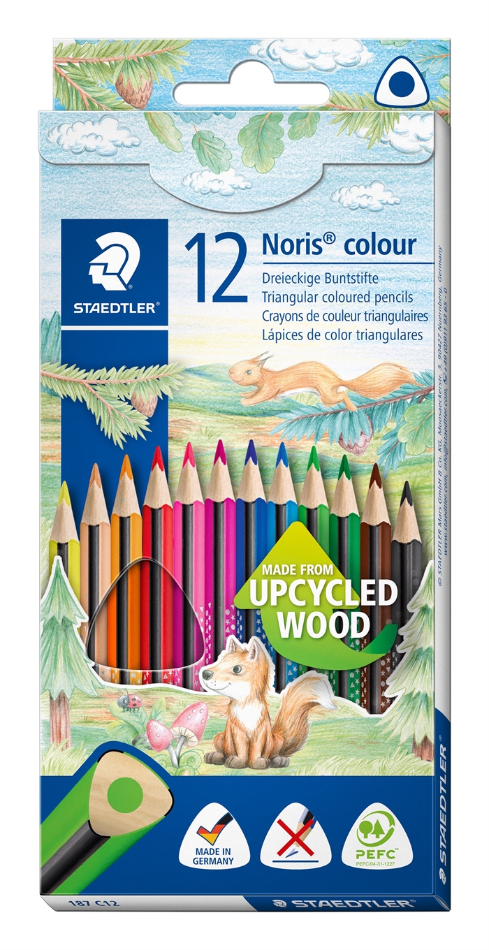 Staedtler barvni svin?nik Noris Upcycled Wood trikotni (12)