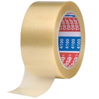 tesa 4100, Premium Emballagetape og pakketape præget, Klar . - 50 mm x 66 meter