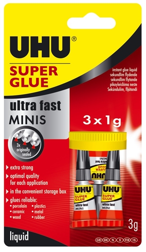 UHU Instant lepilo super mini 3x1g