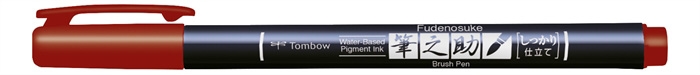 Tombow Marker Fudenosuke trda rde?a