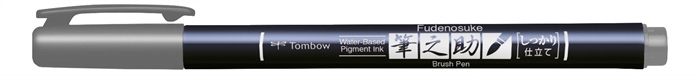 Tombow Marker Fudenosuke trdo siv