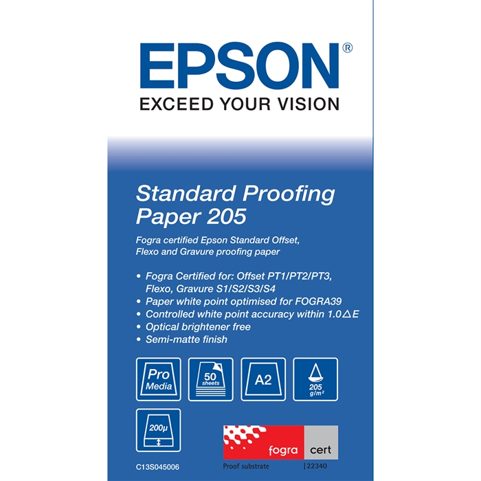 Epson Standard Proofing Paper, DIN A2, 205g/m², 50 listov