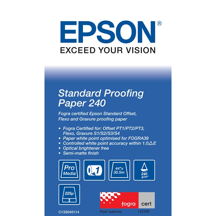 Epson Standard Proofing Paper 240, 44" x 30,5 metrov