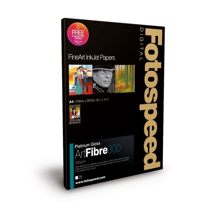 Fotospeed Platinum Gloss Art Fibre 300 g/m² - A3, 25 listov